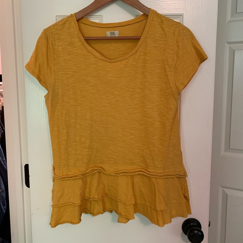 Mustard Yellow Peplum Top